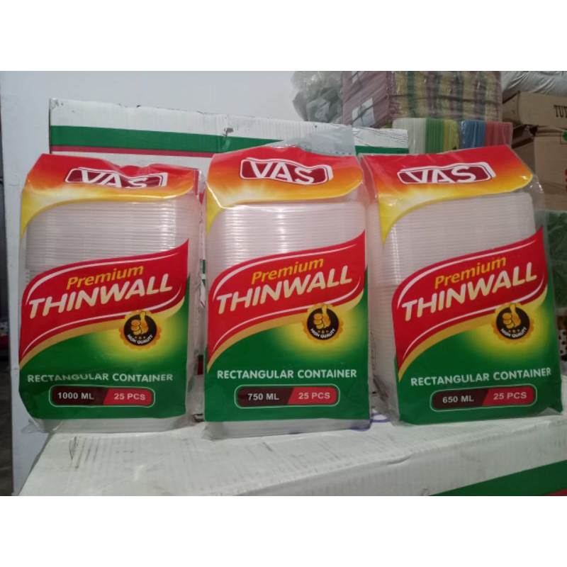 thinwall box plastik kotak nasi persegi panjang