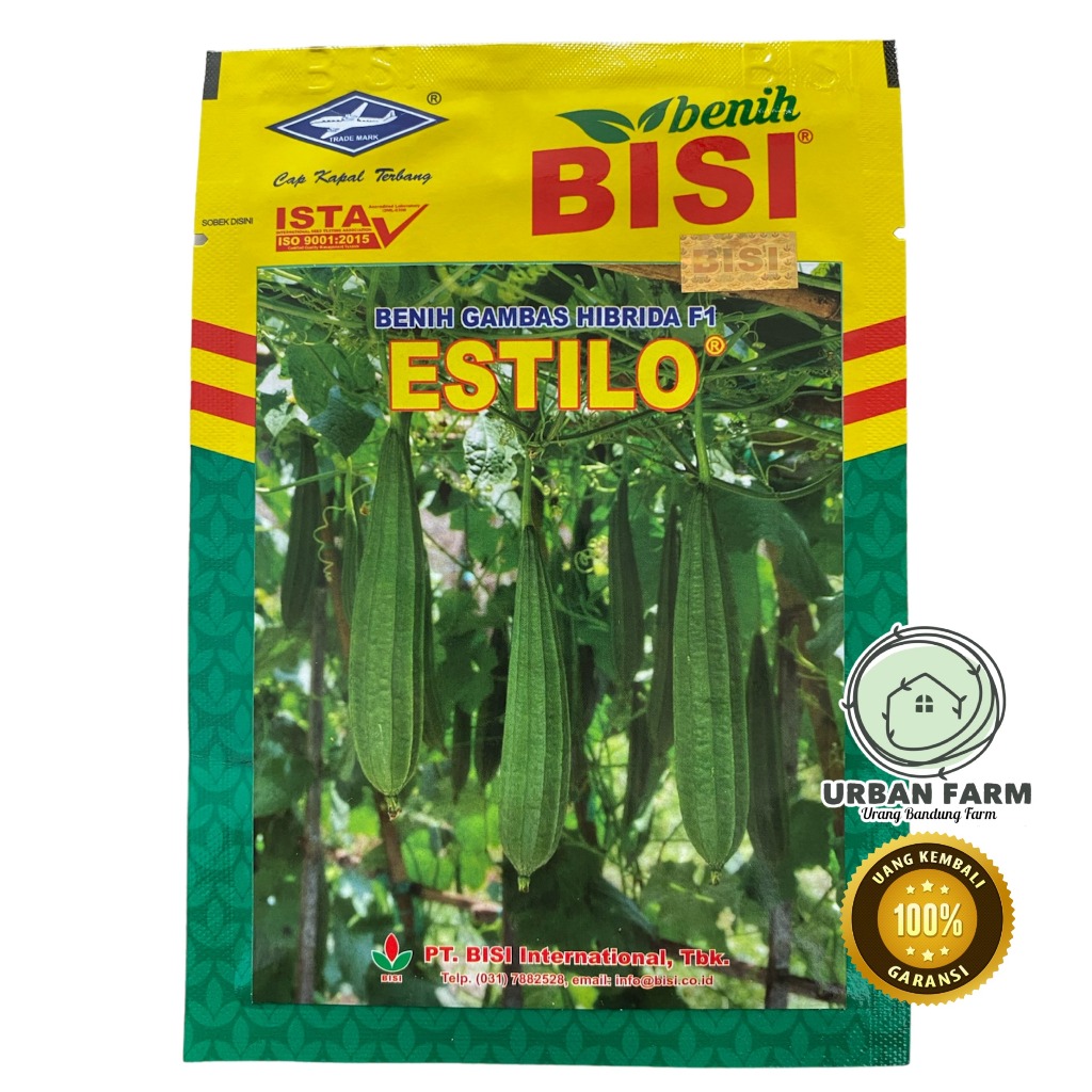 Benih Gambas F1 ESTILO 10gram - Cap Kapal Terbang Benih  Gambas Benih Oyong Hibrida