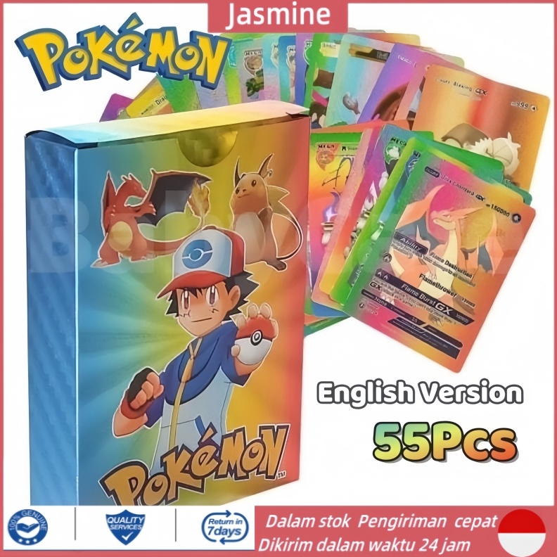 KODE I48D Ready stockKartu Pokemon Warna Warni 5511pcs Bahasa Inggris kartu pokemon original