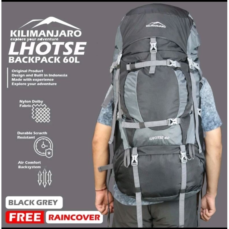Tas Gunung Kilimanjaro Lhotse 60+5 L - Tas Ransel Kilimanjaro LHOTSE