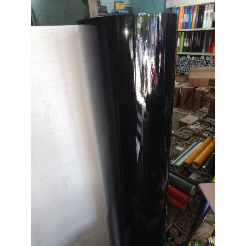 Wrapping motor - Stiker scotlet hitam glossy glosi scotlet motor mobil lebar 45cm