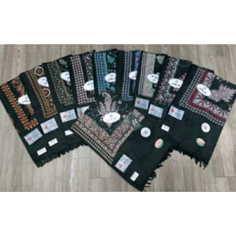sorban kasmiri, sorban arifat.sorban hitam motif,print,india