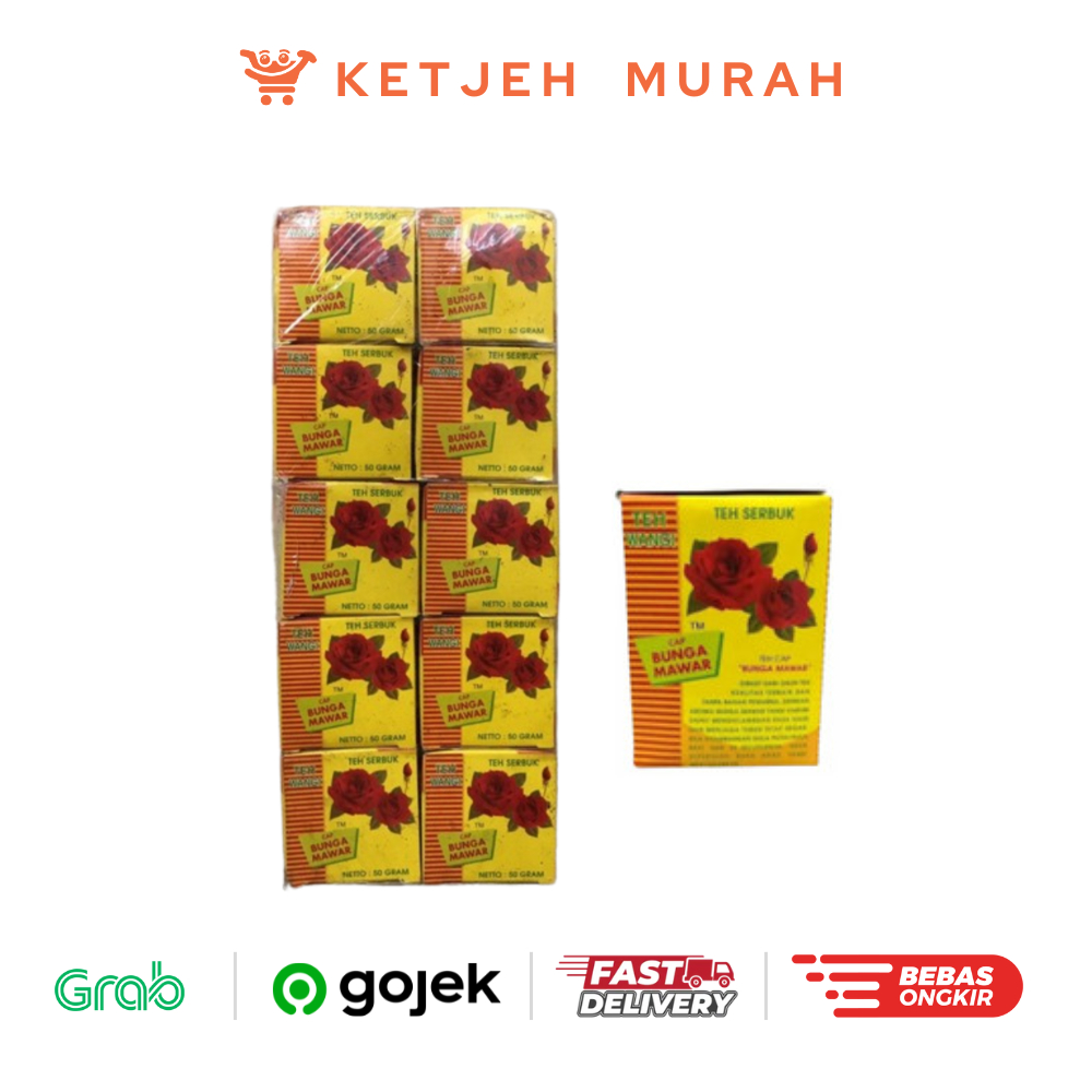 

Teh Bubuk / Serbuk Cap Bunga Mawar 50 Gram 1 Pcs