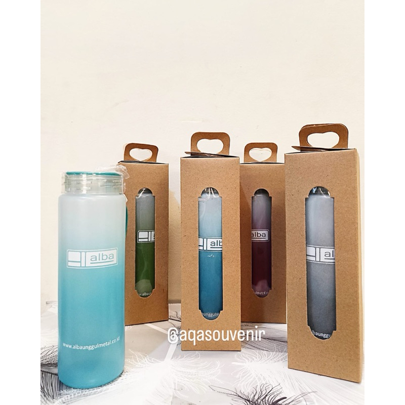 SOUVENIR TUMBLER SLIM DOFF CUSTOM / SOUVENIR BOTOL KACA / SOUVENIR PERNIKAHAN / SOUVENIR WEDDING / S