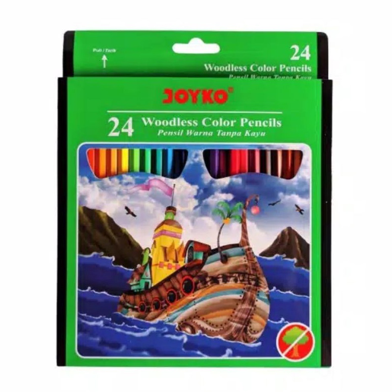 

SERU Pensil Warna 24 Warna CP14 Joyko Color Pencils Woodless