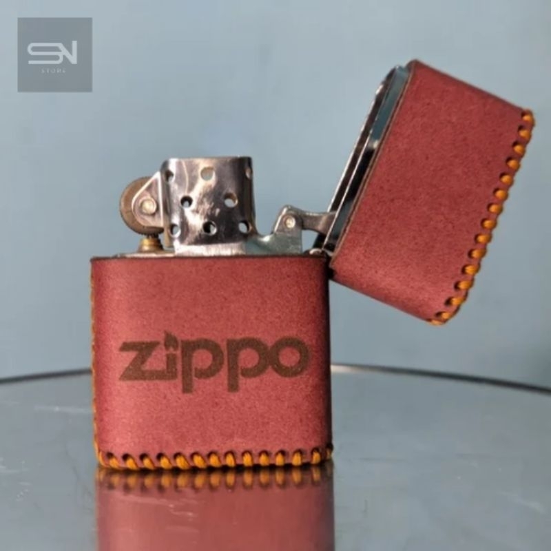 Sarung Zippo Kulit Asli - Case Zippo Kulit Asli