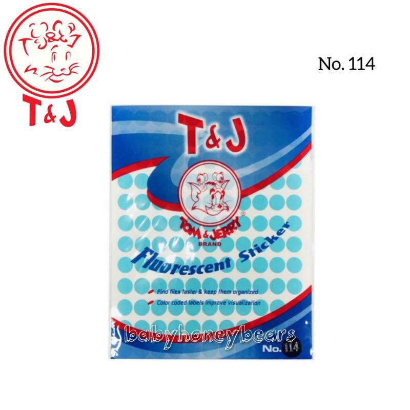

EKSKLUSIF Label Tom And Jerry Dot Labels Bulat No 114 Fluorescent 13mm Warna