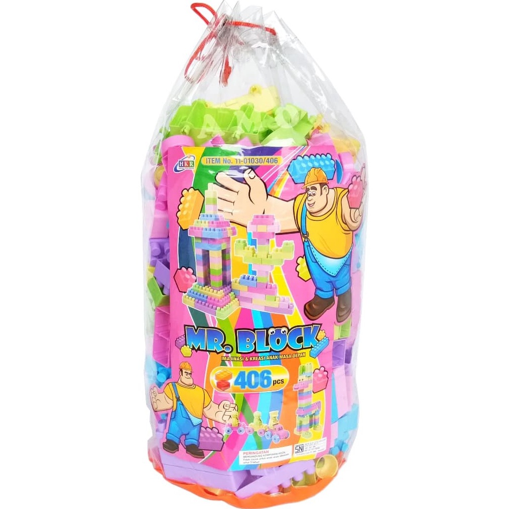WOW MR BLOCK 46 PCS  MAINAN LEGO BLOCK EDUKASI EDUKATIF
