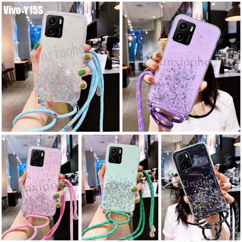 NEW PROMO Case Tali Nagita Vivo Y15S V23 5G V23 Pro 5G V23e Soft Case With Shoulder Strap Tali Lanya