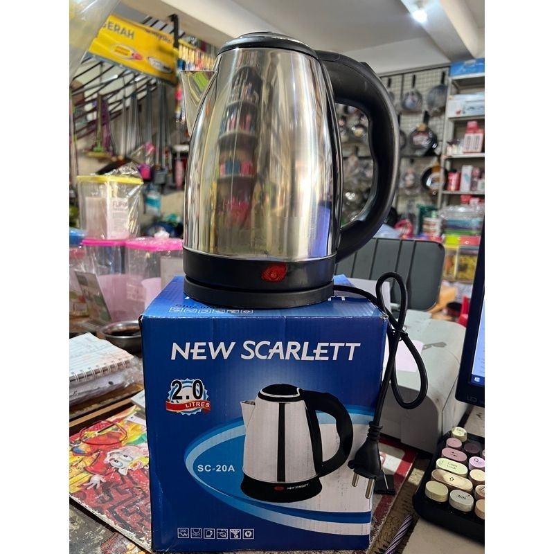 Teko Listrik New Scarlett 2L/Teko Listrik Scarlett 2L/Teko Listrik Stainless Steal/TERMURAH Teko Lis