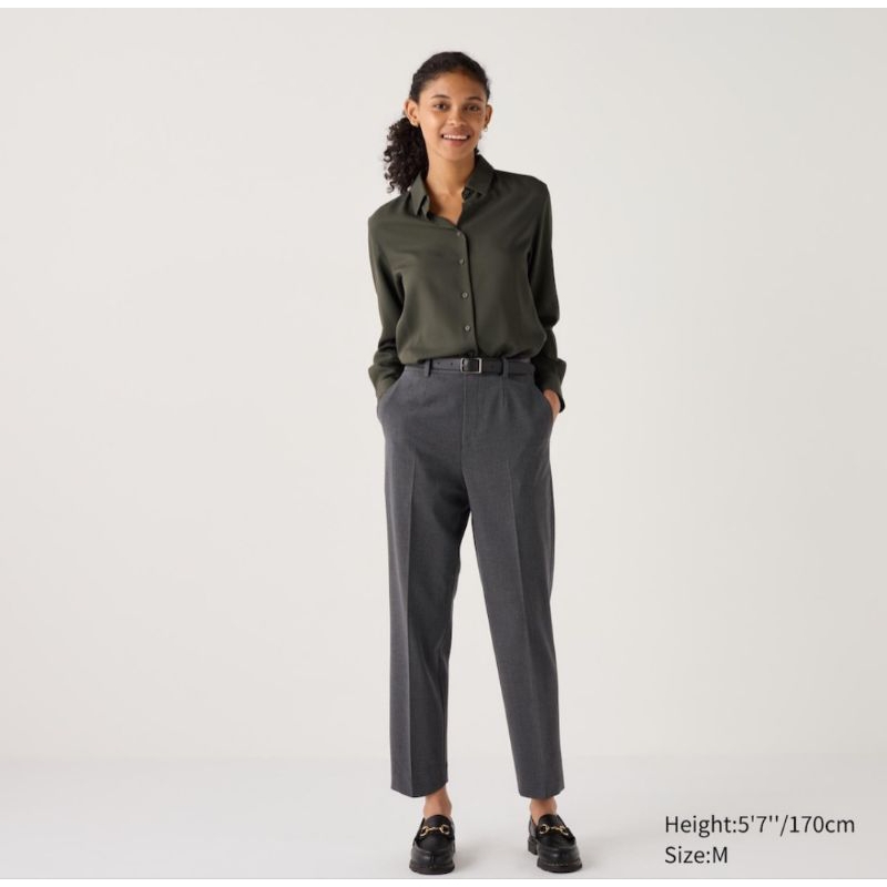 Smart Angkle Pants Check Women Uniqlo Celana Ankle Rapi jastip Uniqlo