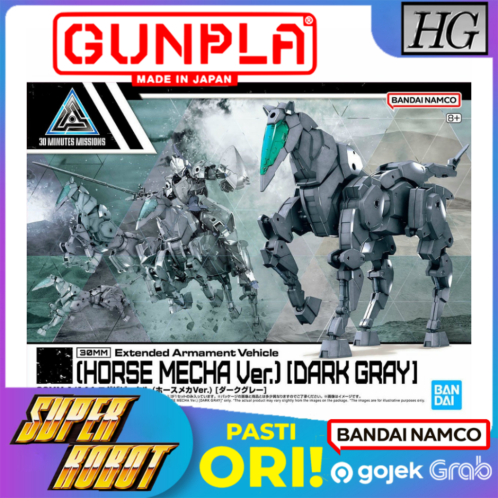 𝗕𝗔𝗡𝗗𝗔𝗜 30MM 1/144 Extended Armament Vehicle (HORSE MECHA Ver.) [DARK GRAY]