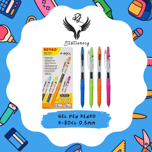 

Pulpen / Pena / Gel Pen Kenko K-80CL 0.5mm (Lusin)