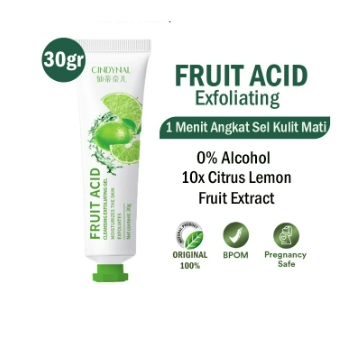 CINDYNAL - Fruit Acid Bright Exfoliating Gel 30ML/ Perontok Daki Dan Kulit Mati Facial Glowing Black