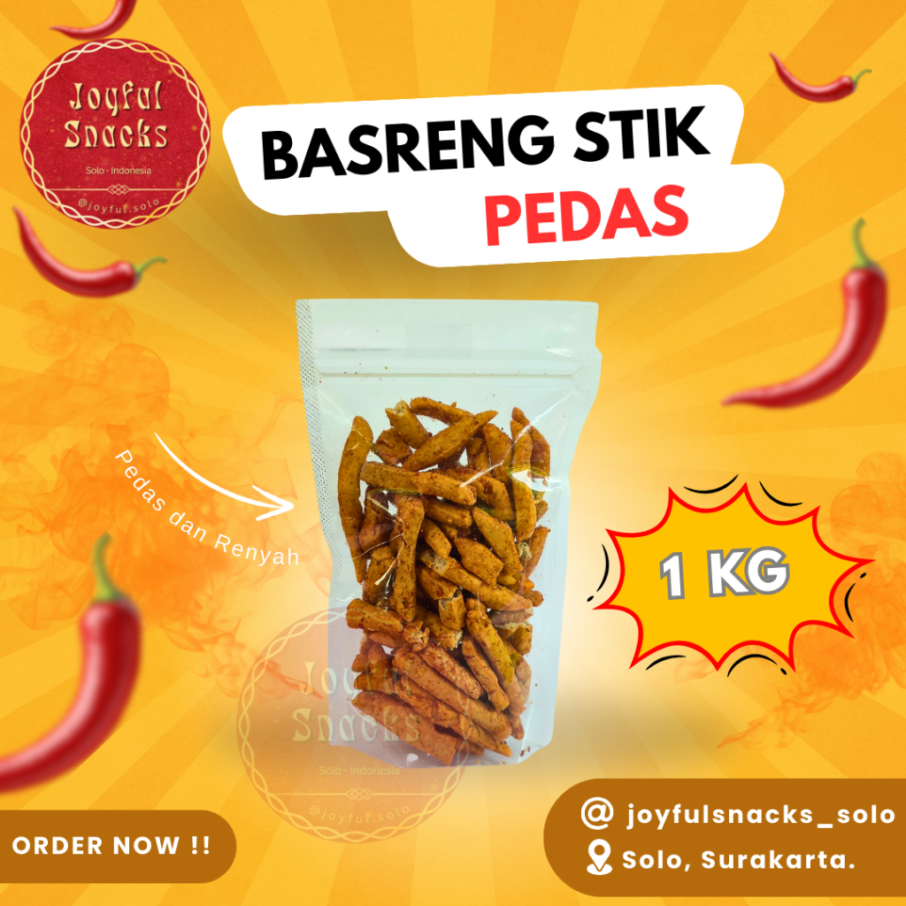 

[1 KG] BASRENG STICK PEDAS VIRAL | JOYFUL SNACKS SOLO