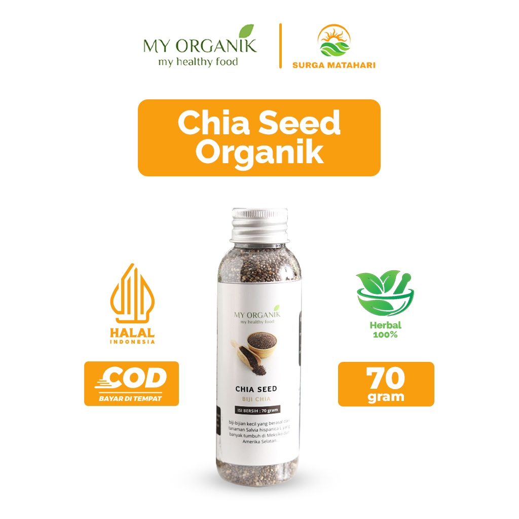 

My Organik Biji Chia Seed Premium Organic Black Chiaseed Original 100% Murni non GMO Asli