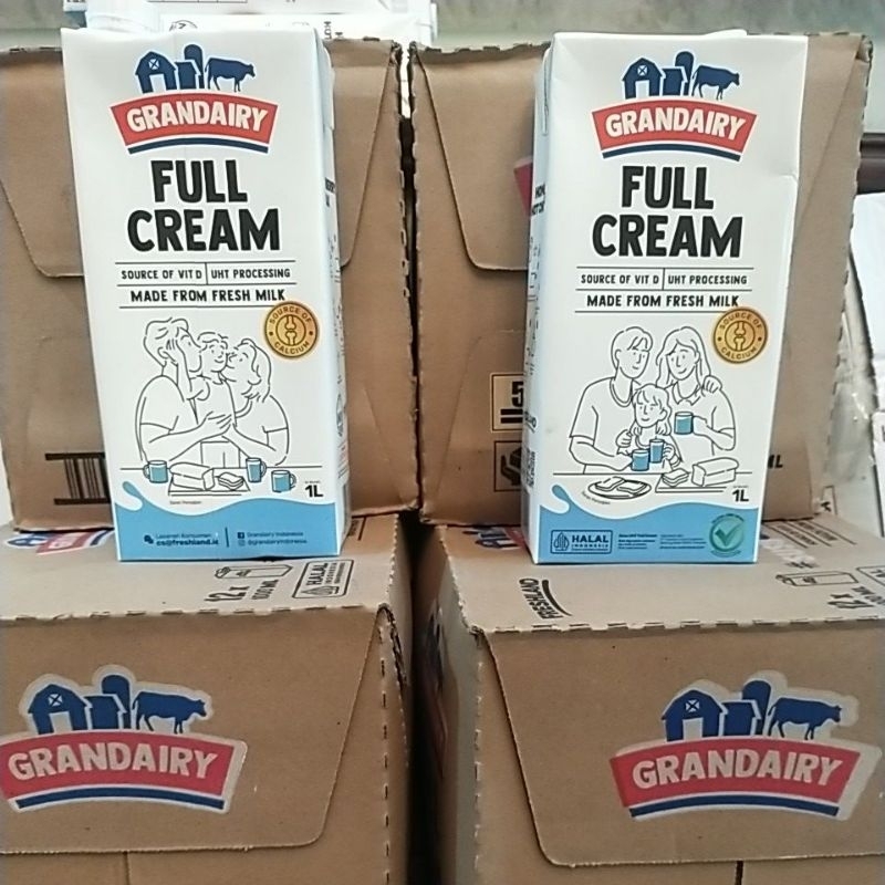 

Susu Uht Grandairy Full Cream 1 ltr karton isi 12