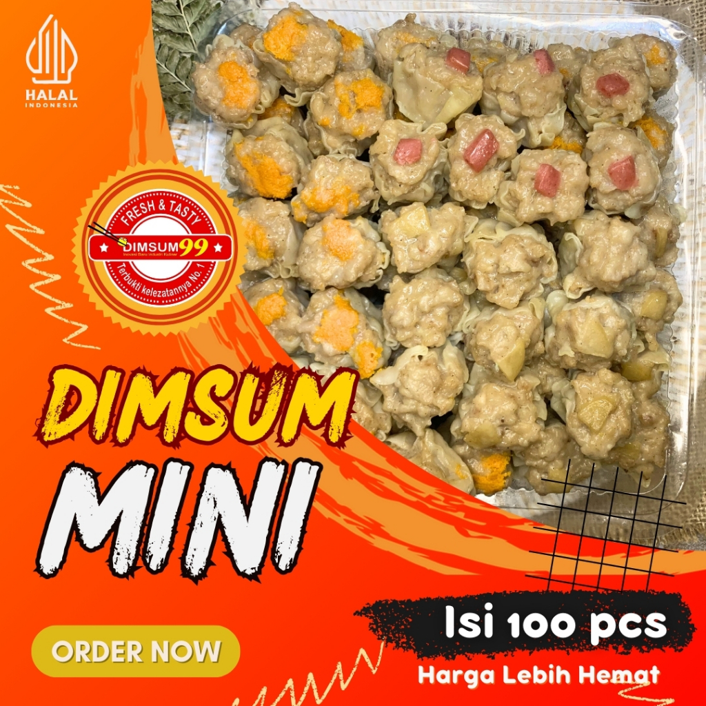 

NEW!! Kemasan Twinwal Dimsum Mini isi 100 pcs Gratis Saos Merah Frozen Food Halal & Nikmat