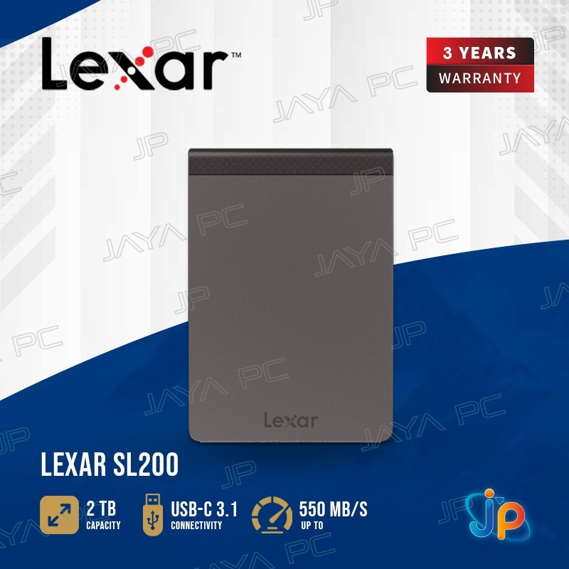 Lexar SL200 SSD External Portable 2TB - 2 TB USB-C 3.1