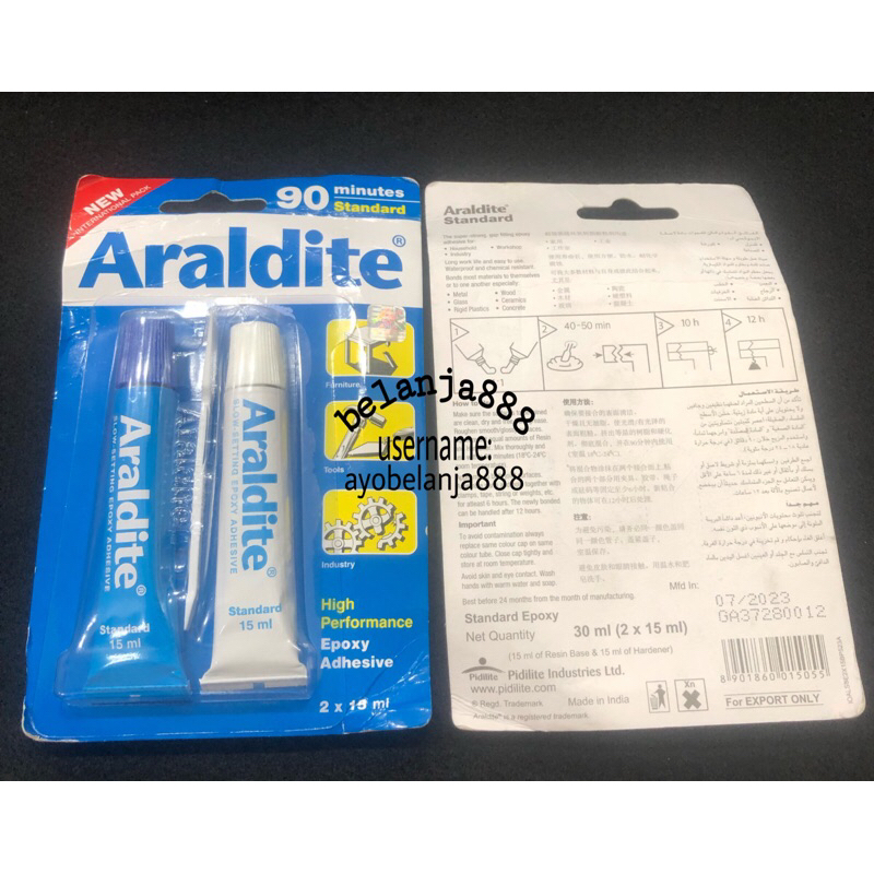 

Lem araldite biru epoxy 90 menit
