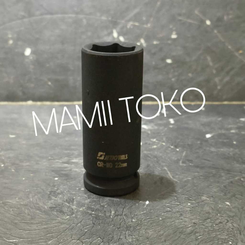 Mata sok impact panjang DR 1/2" 22mm Socket Kunci shock 22 MM Long