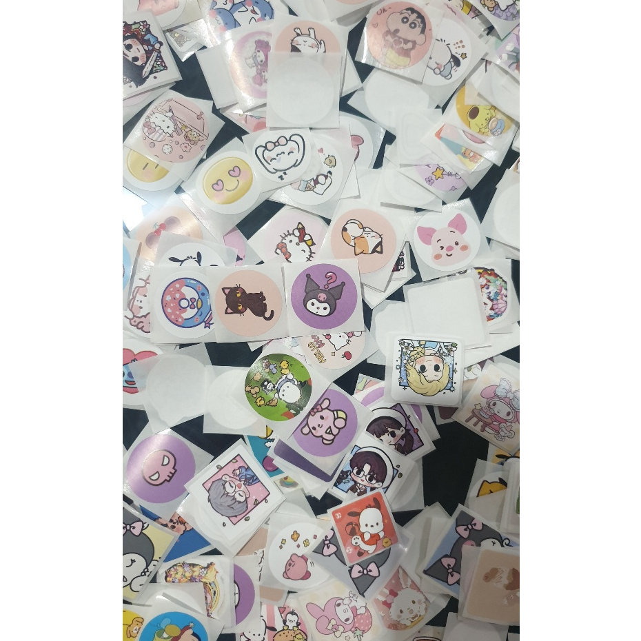 

300pcs Mix Random Seal Sticker Lucu Sticker Thank You Sticker Packaging Label Segel Online Shop
