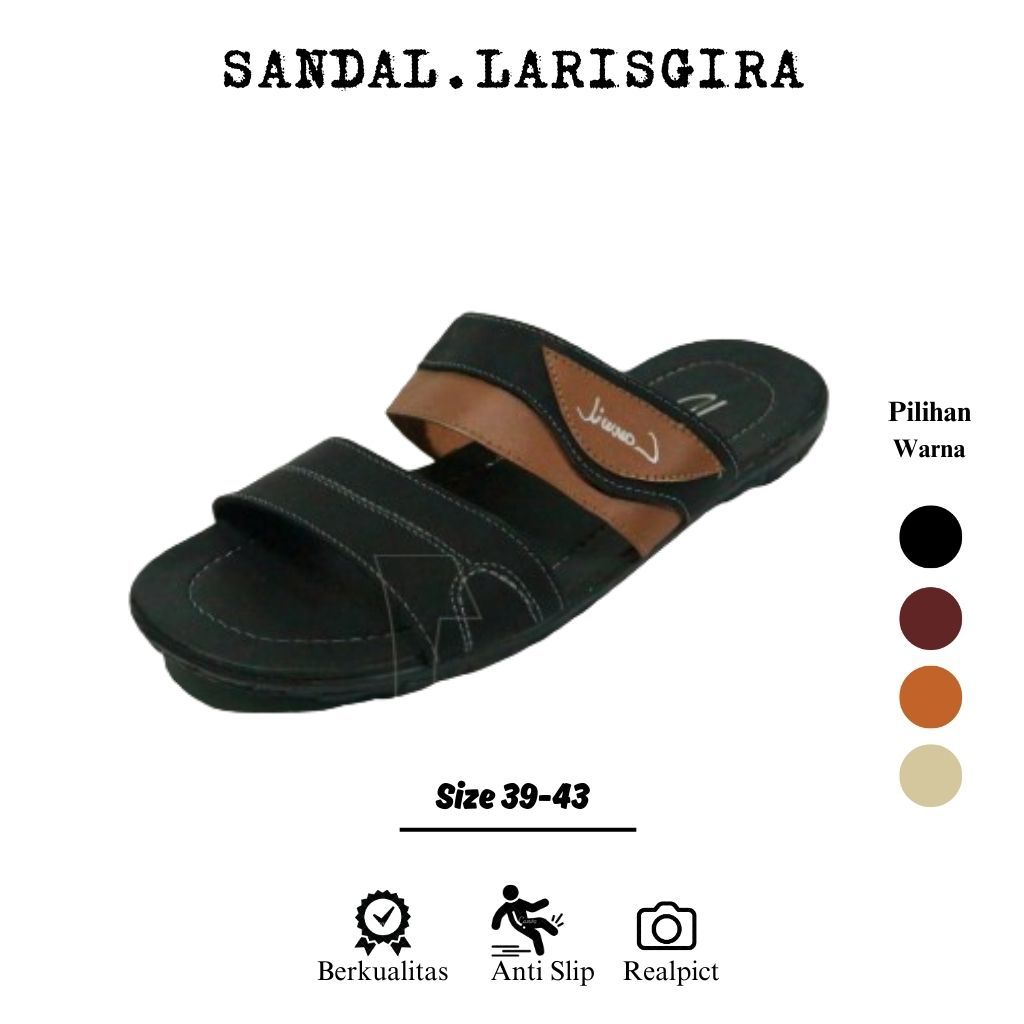(PROMO) Sandal Carvil Jepit Slop Casual Pria Sandal Jepit Pria / Sandal Asli Kulit /Sandal Kulit Asl