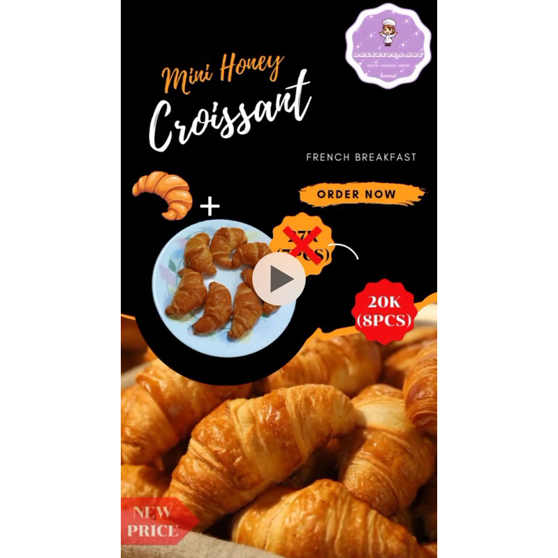 

[NO COD] MINI HONEY CROISSANT SURABAYA