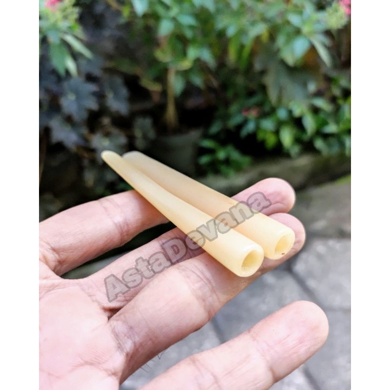 Pipa tulang asli 10cm lobang multi premium mirip gading