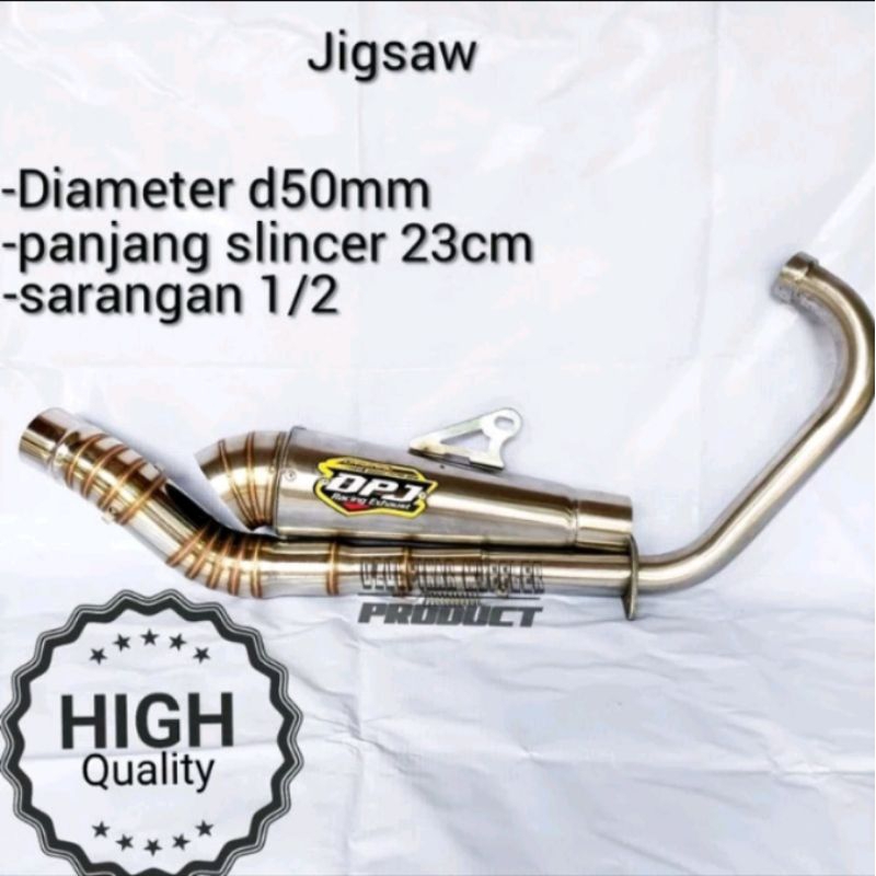 KNALPOT RACING DPJ JIGSAW TITAN BUAT MOTOR MP CB GL TIGER