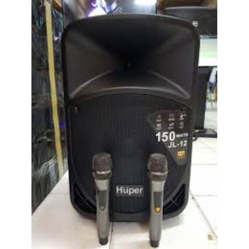 SPEAKER PORTABLE HUPER JL-12 SPIKER WIRELESS MEETING HUPER JL12 12 INCH