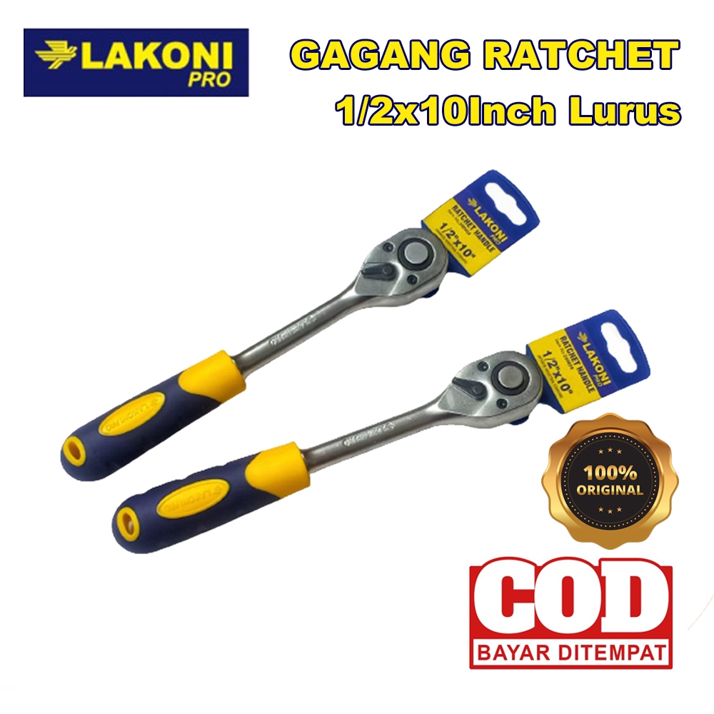 TERBARU LAKONI PRO Handle Rachet 1/2" x 10" inch Gagang Sok Shock Sock Ratchet