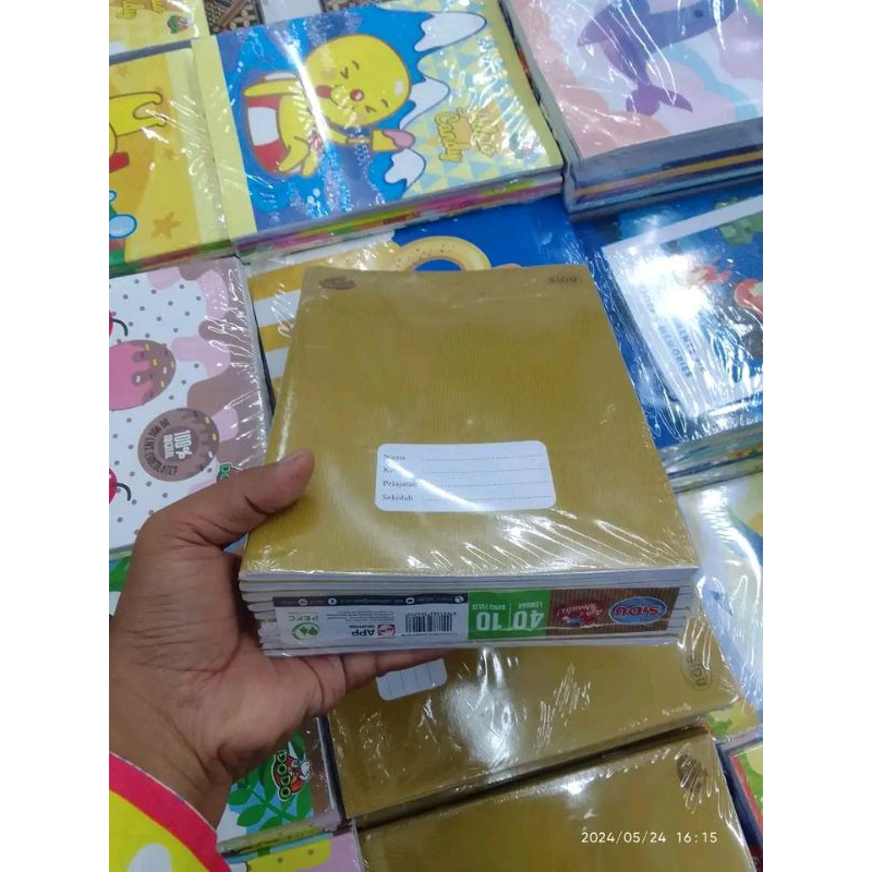 

BUKUTULIS SIDU KRAFT 40 WARNA SAMPUL COKLAT