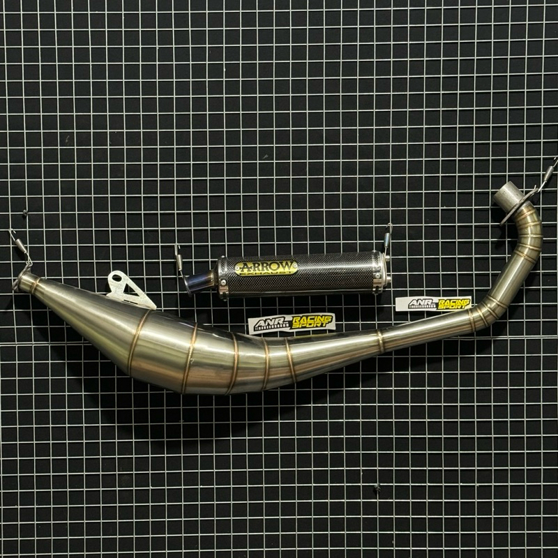 Knalpot Satria 2tak Standar Arrow Exhaust Karbon kevlar