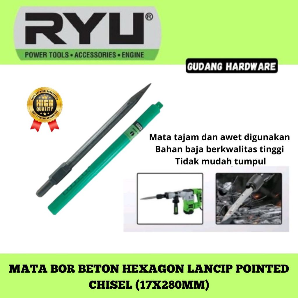 Ryu by tekiro mata bor beton / tembok hexagon ( asli / original )