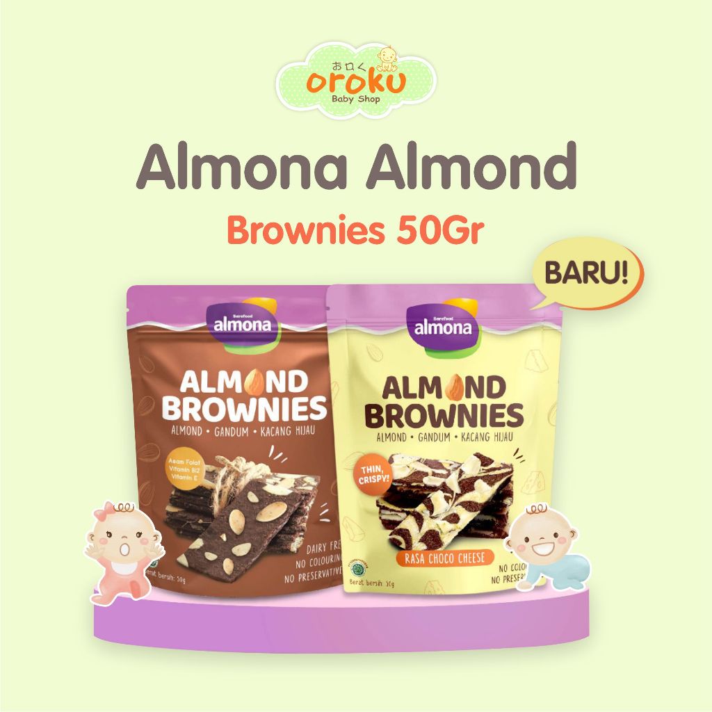 

ALMONA ALMOND BROWNIES 50GR / SNACK SEHAT