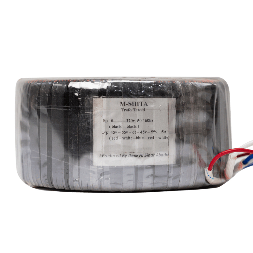 Trafo Teroid I/p 5A 0_ _ _ _220v 50 / 60hz O/p 45v - 55v - CT - 45v - 55v (Red - White - Blue - Red 