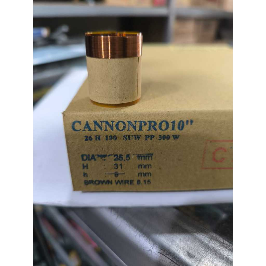 Spool Speaker Capton diameter 25,5mm (1inc) Cannon Pro 10" / Spool voice coil 25,5mm (1inc) / CAPTON
