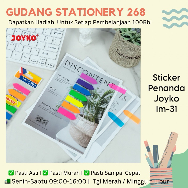 

Sticker Penanda joyko IM-31 / Index & Mark Penanda Pembatas Joyko IM-31 Plastik