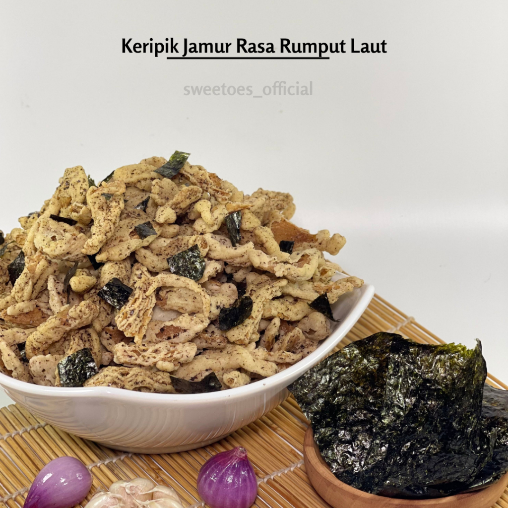 

KERIPIK JAMUR RASA RUMPUT LAUT SWEETOES 80gr