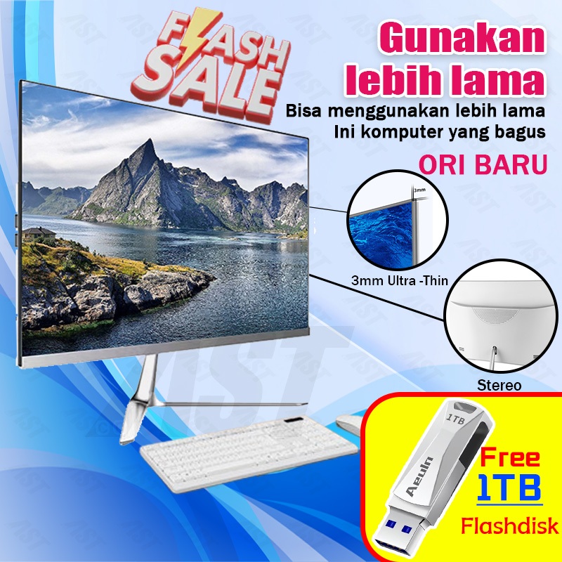 komputer gaming full set all in one Intel Corei5/i7 RAM16g+512GB SSD PC computer kasir gar1 tahun