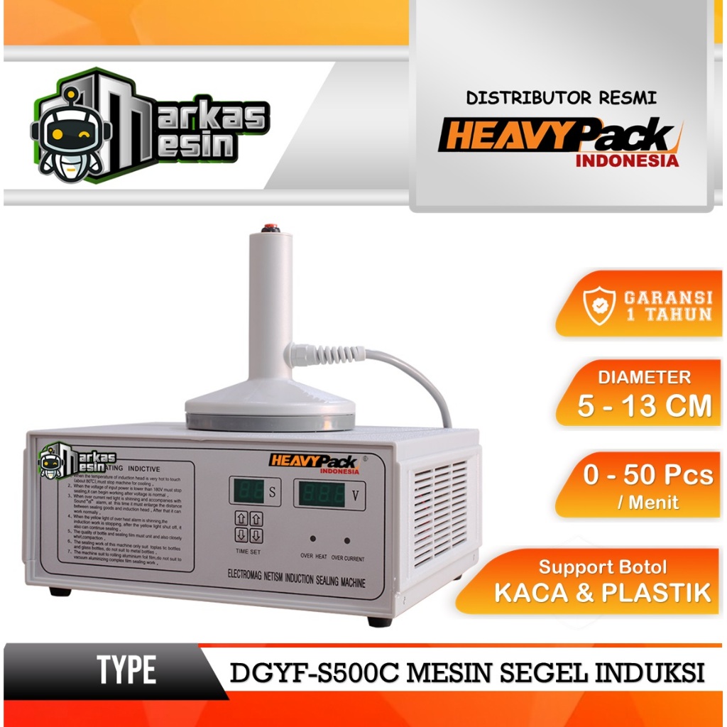Induction Sealer Machine Mesin Segel Induksi Mesin Induksi POWERPACK DGYF-S500C HEAVYPACK