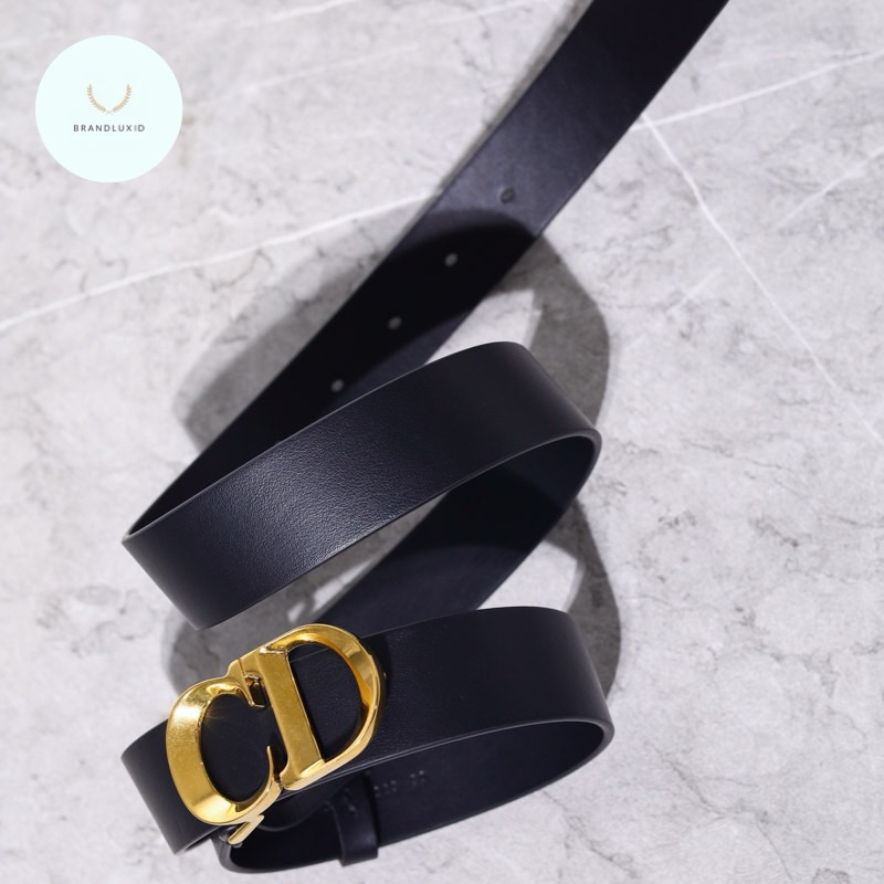 Christian Dior C’est Dior 30mm Belt in Black Smooth Calfskin