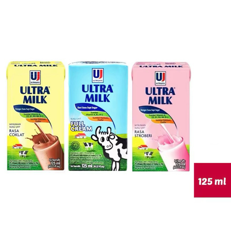 

Ultra Milk 125ml coklat full cream strawberry