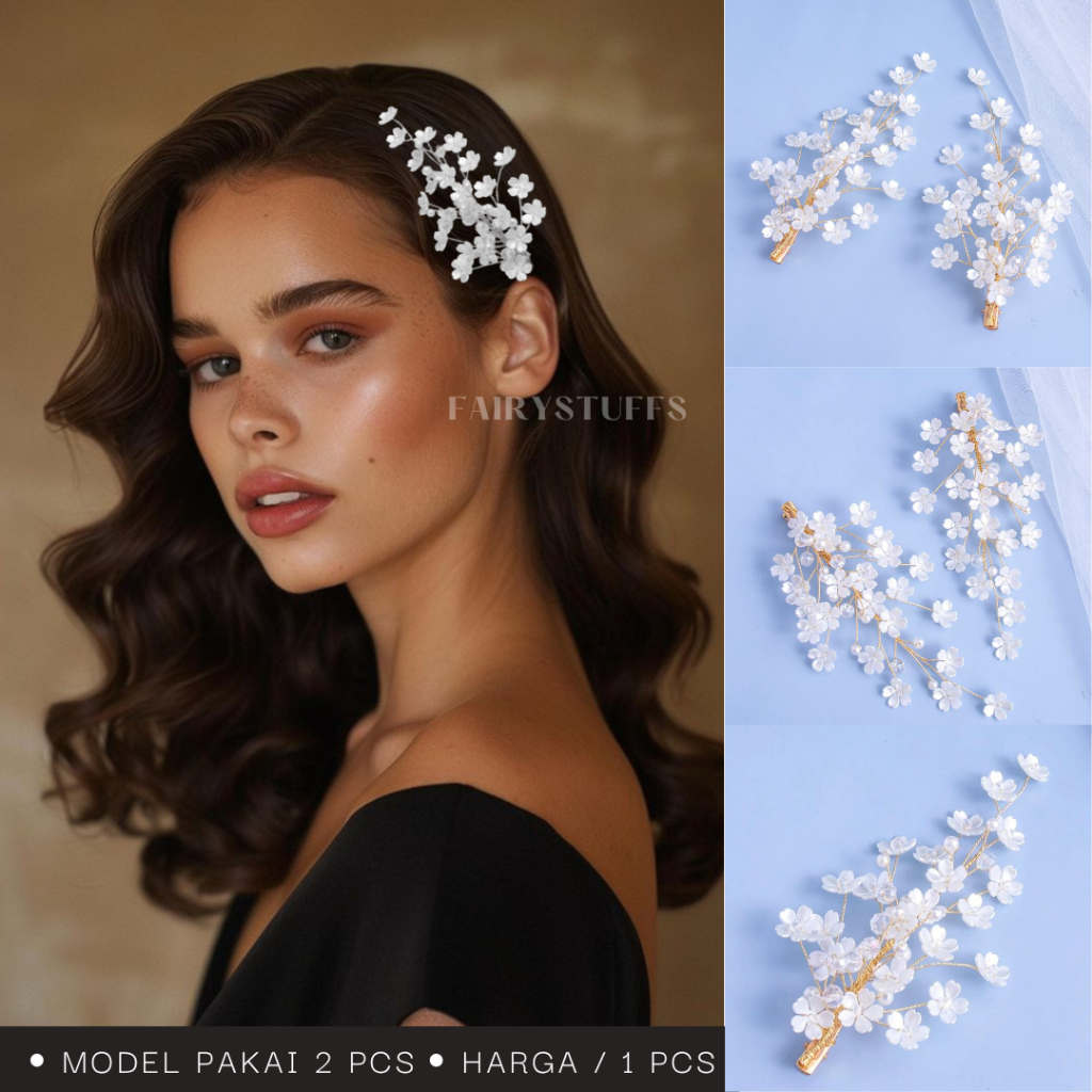 Jepit Rambut Aksesoris Rambut Hiasan Pengantin Bentuk Bunga