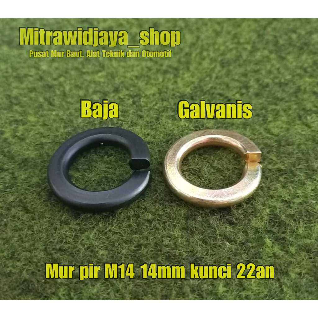 Ring per ver pir baja galvanis stainless 14mm kunci 22 / ringpir baja m14 / ring ver baja M14 lebar 