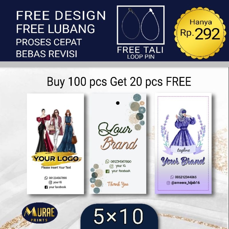 

[TERMURAH] hangtag - hangtag custom - hangtag murah - hangtag baju - hangtag aksesoris - hangtag hijab - label baju - label hijab - label produk - label merek
