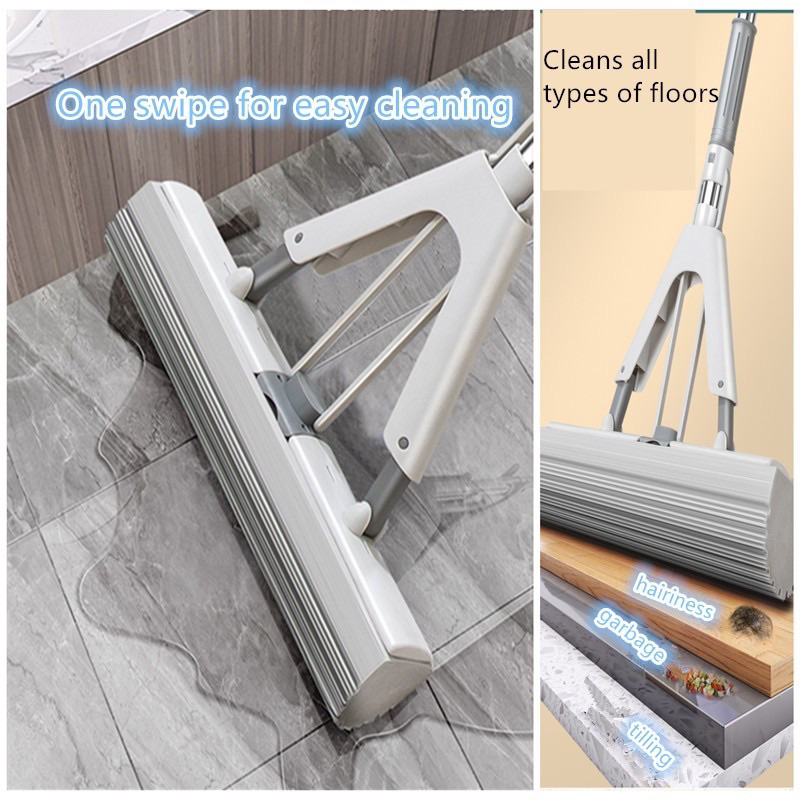 Alat pel lantai Sponge premium / Alat Pel Praktis mop spons Alat Pel Busa Peras Lipat Otomatis Spong