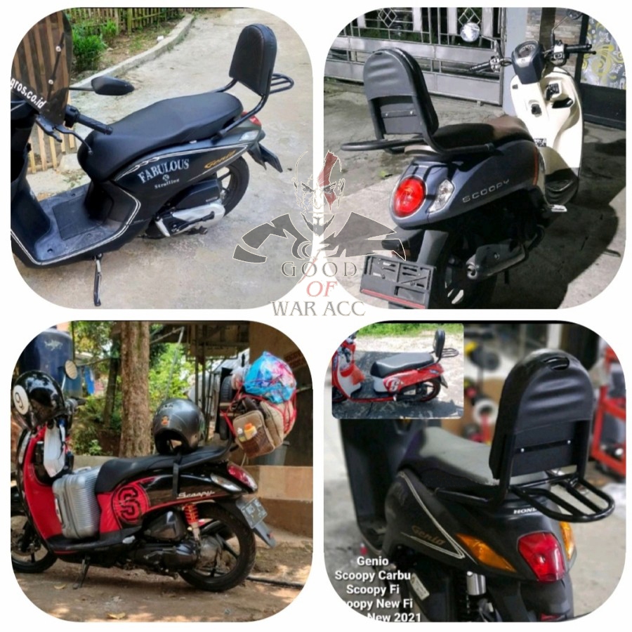 Sandaran jok motor SCOOPY New Fi Genio Scoopy Fi Scoopy Carbu 2013 2015 2018 2020 2022 2023 X1