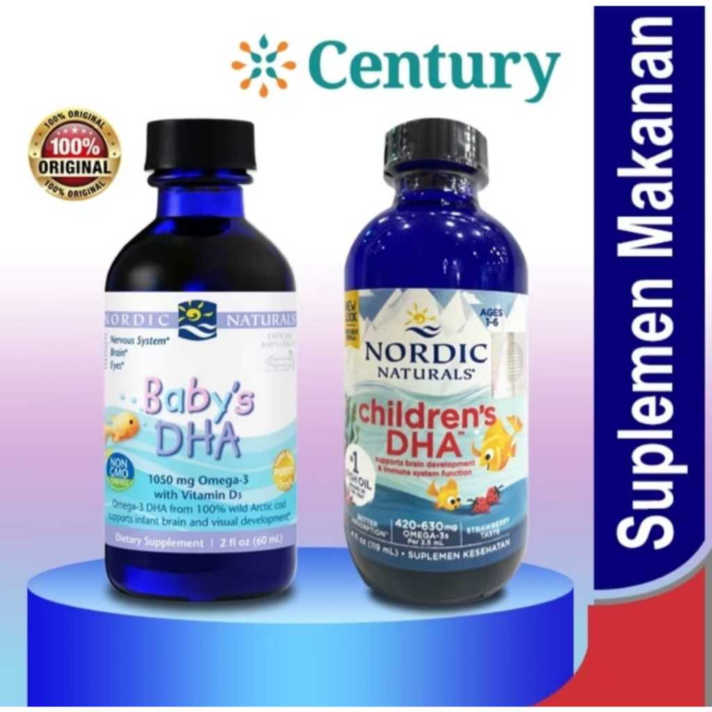 Nordic Baby's DHA 60ml/Nordic Children DHA 119ml/EPA/Suplemen Otak/Daya Tahan Tubuh/Bayi dan Anak